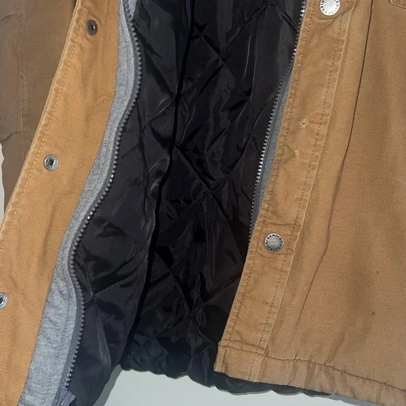 Dickies Tan Military Field Jacket size small note small defect on snaps - Picture 5 of 8